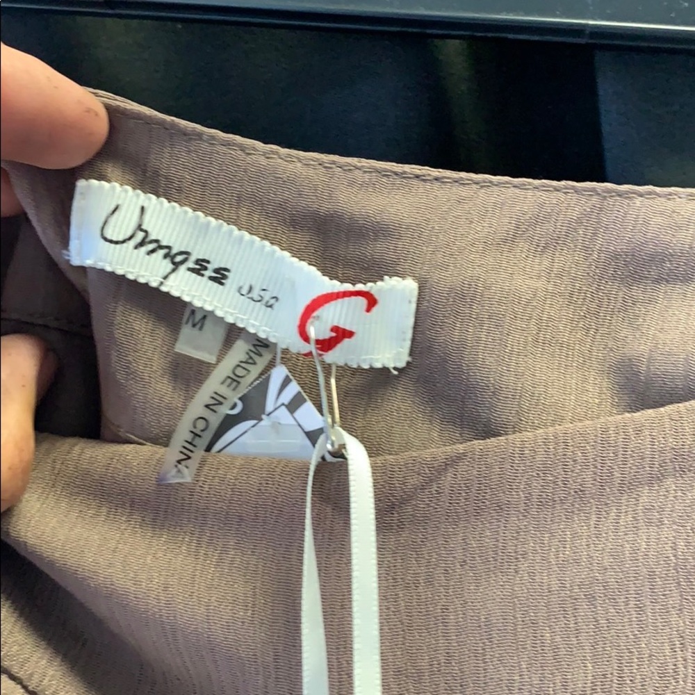 NWT Tan sheer palazzo pants - Picture 5 of 8